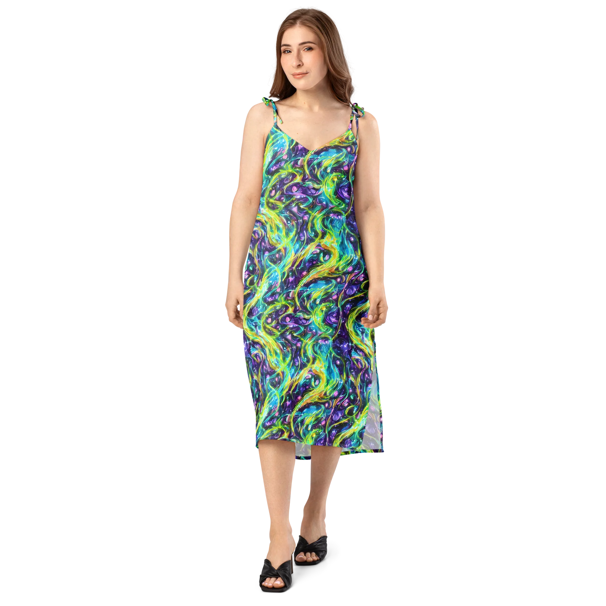 Hypercolor Lagoon on Slip Dress — Front
