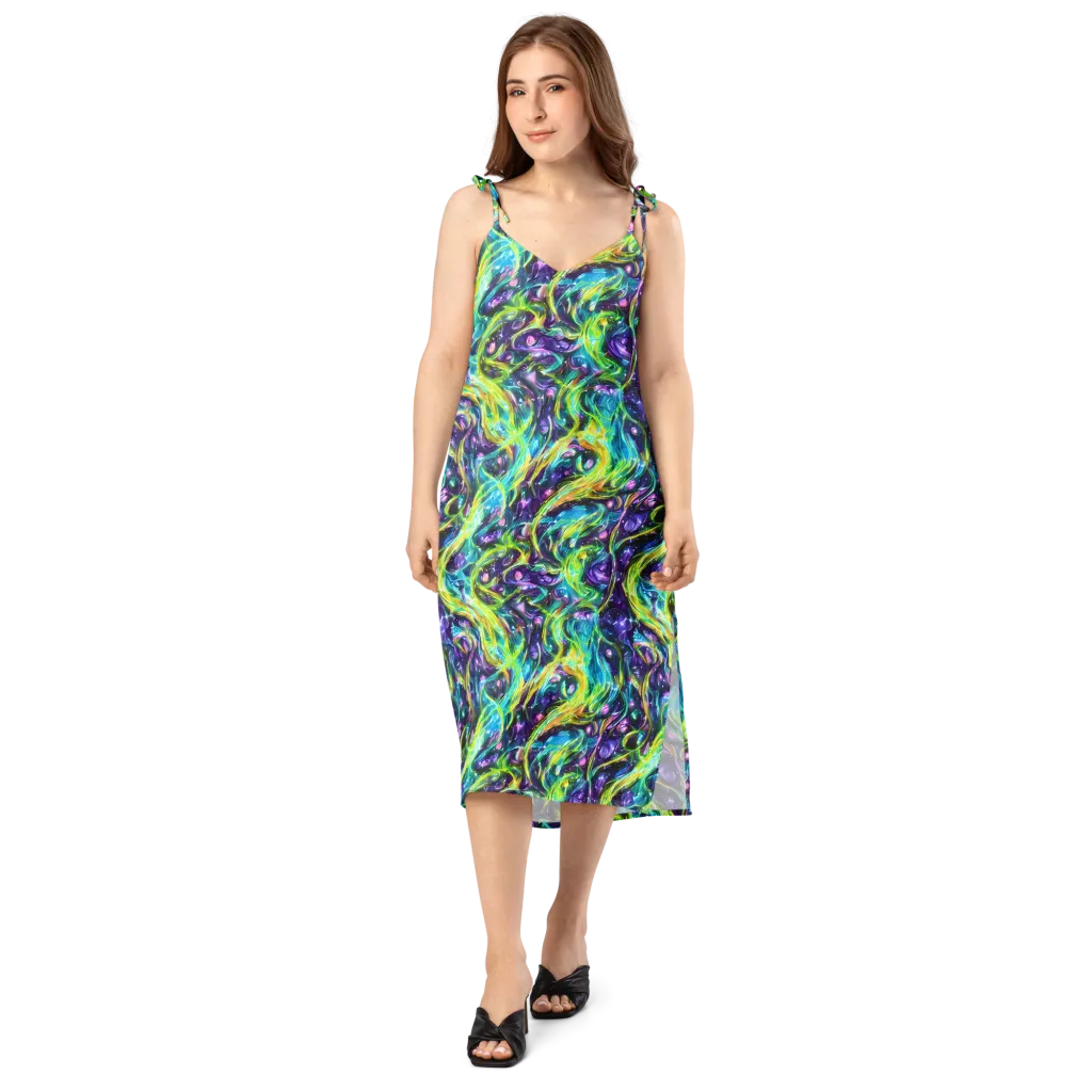 Hypercolor Lagoon on Slip Dress — Front