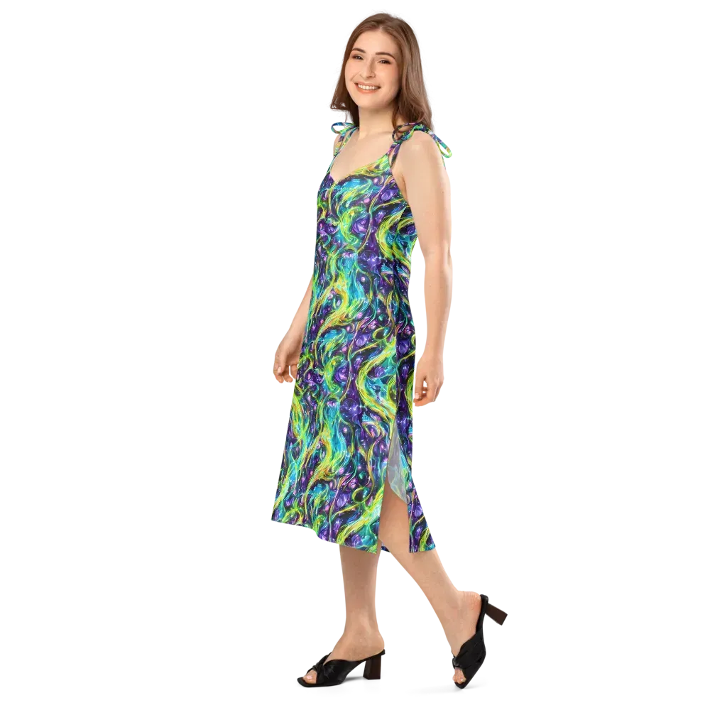 Hypercolor Lagoon on Slip Dress — Left Front