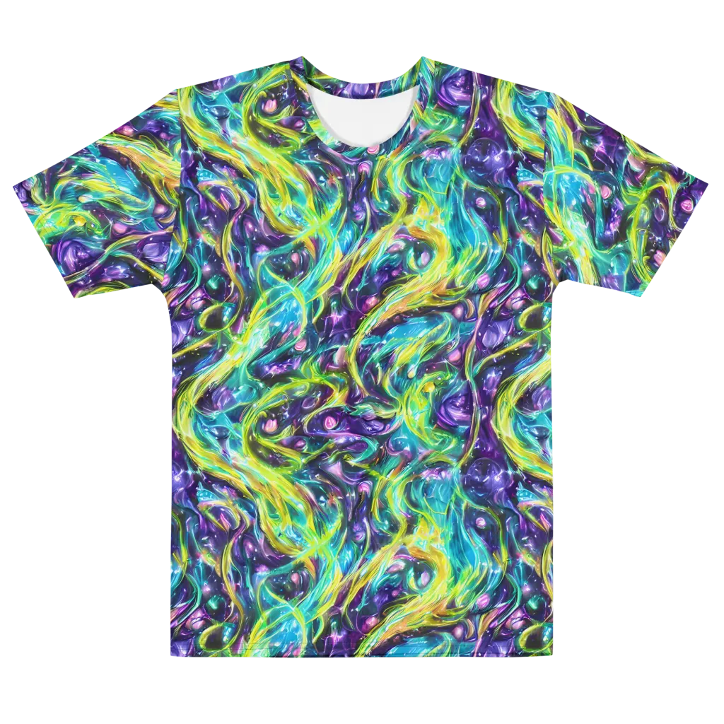 Hypercolor Lagoon on Men's Cotton Crew Neck T-Shirt — Front