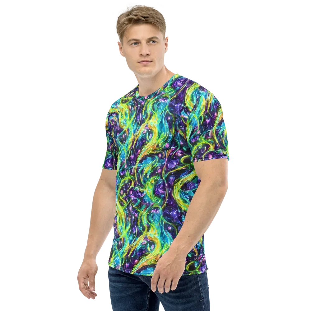 Hypercolor Lagoon on Men's Crew Neck T-Shirt — Left
