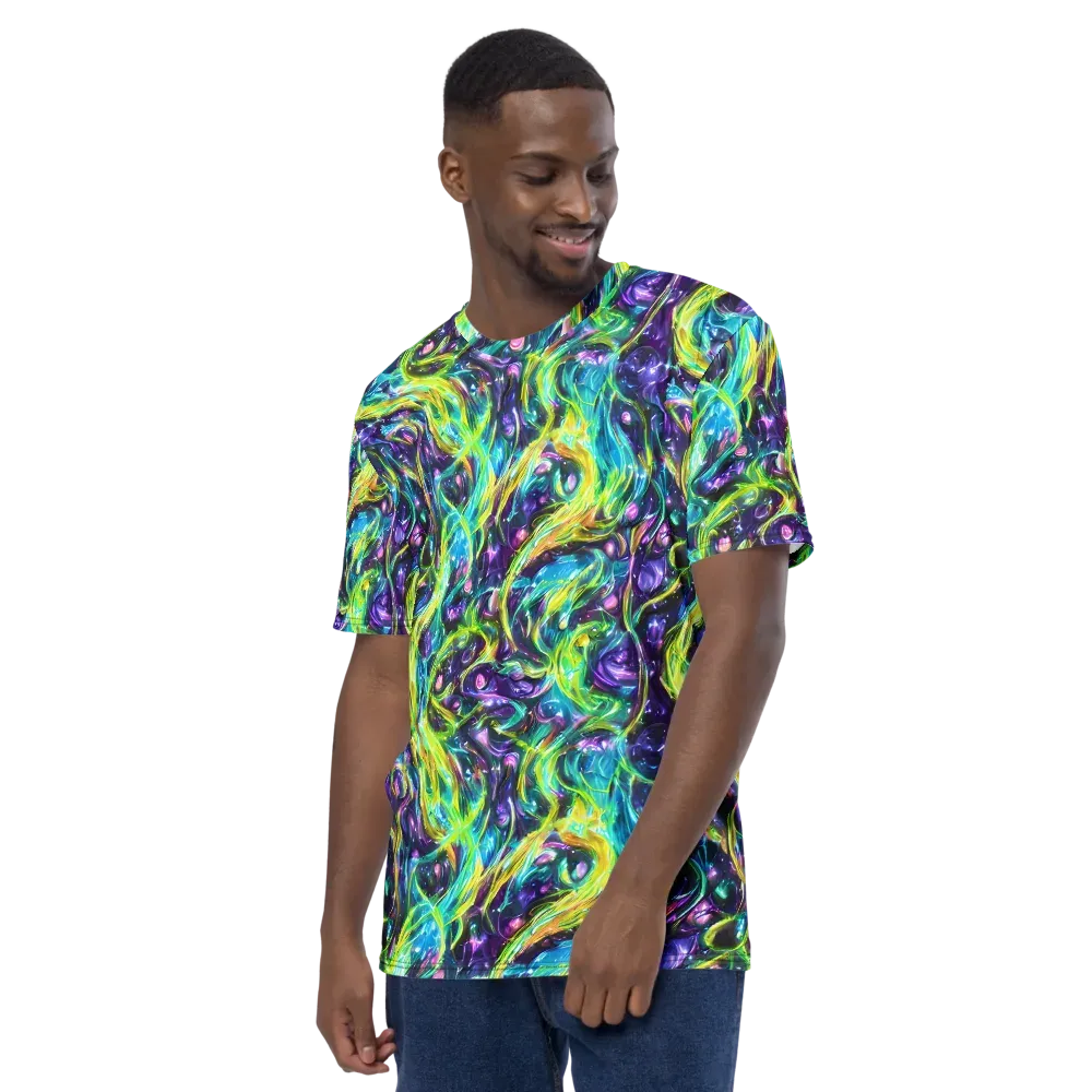 Hypercolor Lagoon on Men's Crew Neck T-Shirt — Left