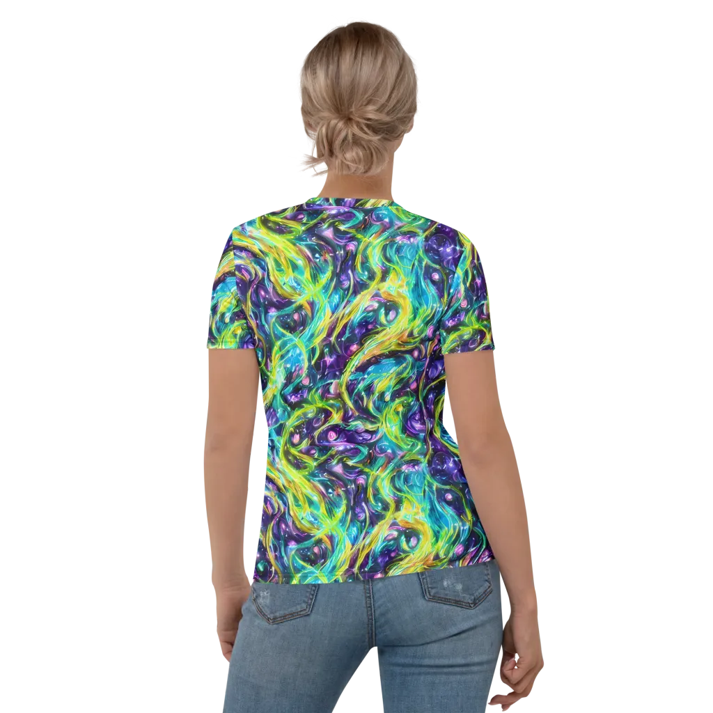 Hypercolor Lagoon on Women's Crew Neck T-Shirt — Back