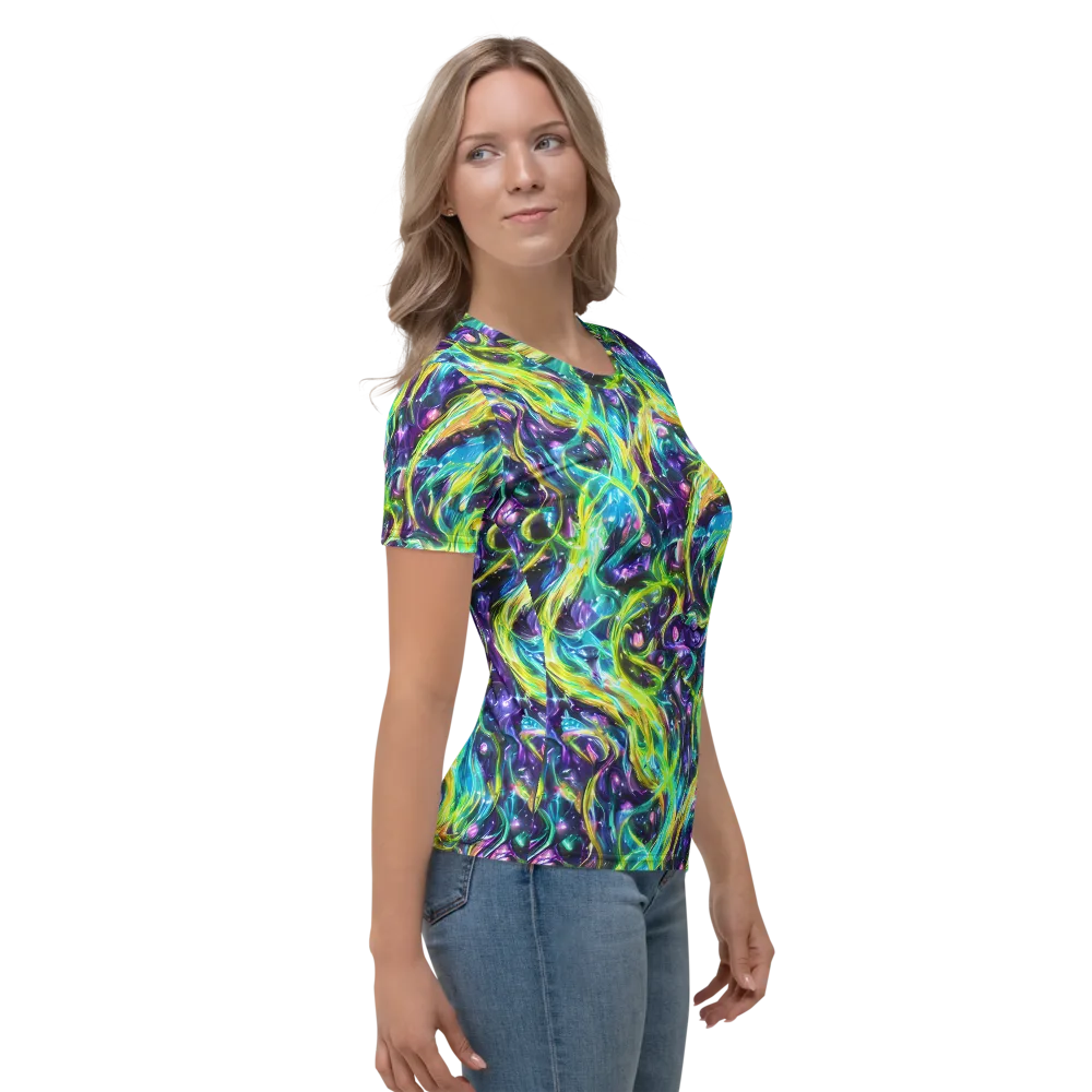 Hypercolor Lagoon on Women's Crew Neck T-Shirt — Right