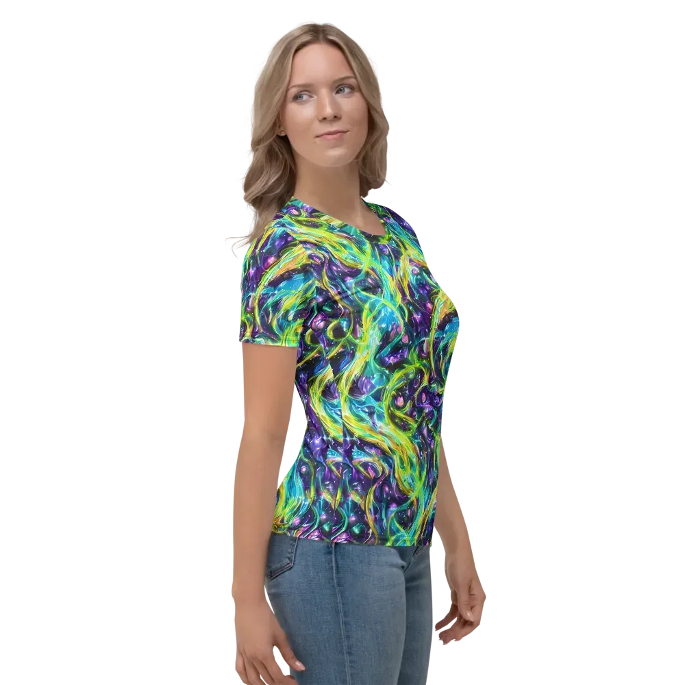 Hypercolor Lagoon on Women's Crew Neck T-Shirt — Right