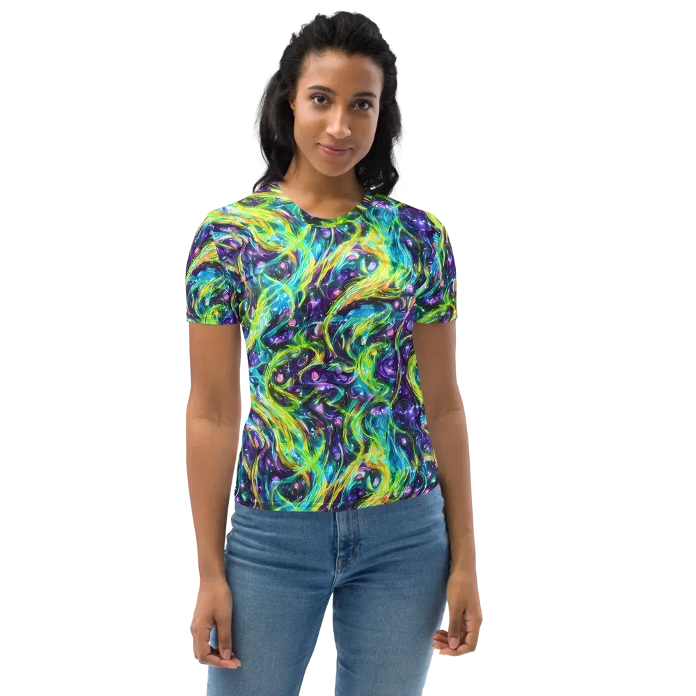 Hypercolor Lagoon on Women's Crew Neck T-Shirt — Front