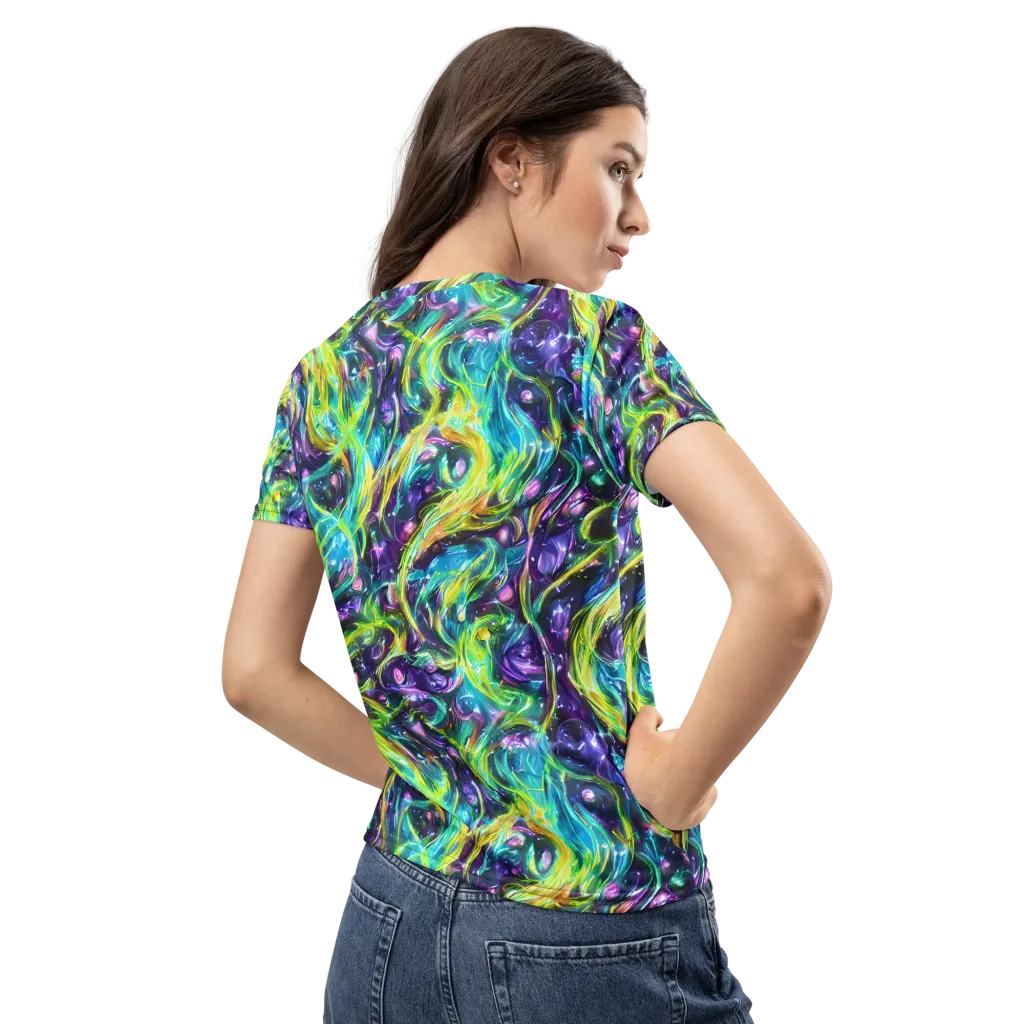 Hypercolor Lagoon on Women's Crew Neck T-Shirt — Back