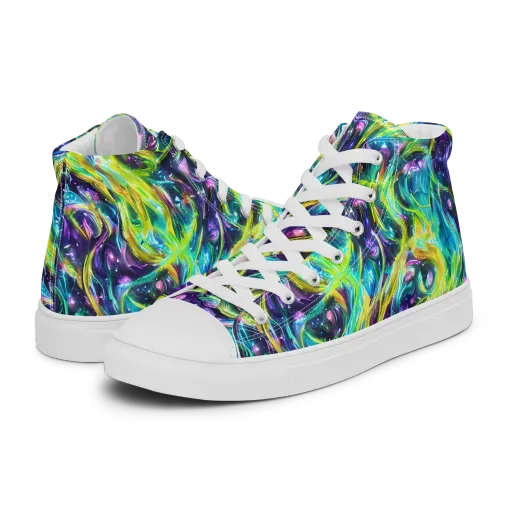 Hypercolor Lagoon on a Women's High Top Canvas Shoes