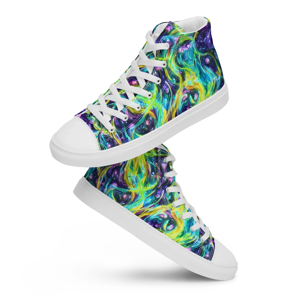 Hypercolor Lagoon on Women's High Top Canvas Shoes — Front