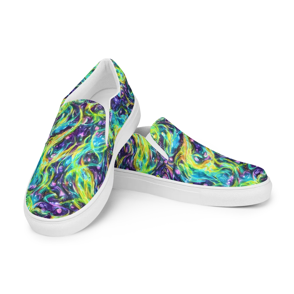 Hypercolor Lagoon on Men's Slip-On Canvas Shoes — Left Front