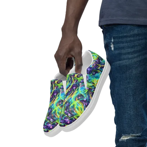 Hypercolor Lagoon on a Men's Slip-On Canvas Shoes