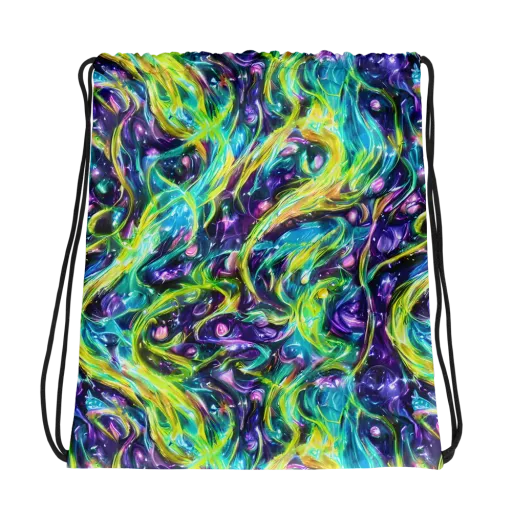 Hypercolor Lagoon on a Drawstring Bag