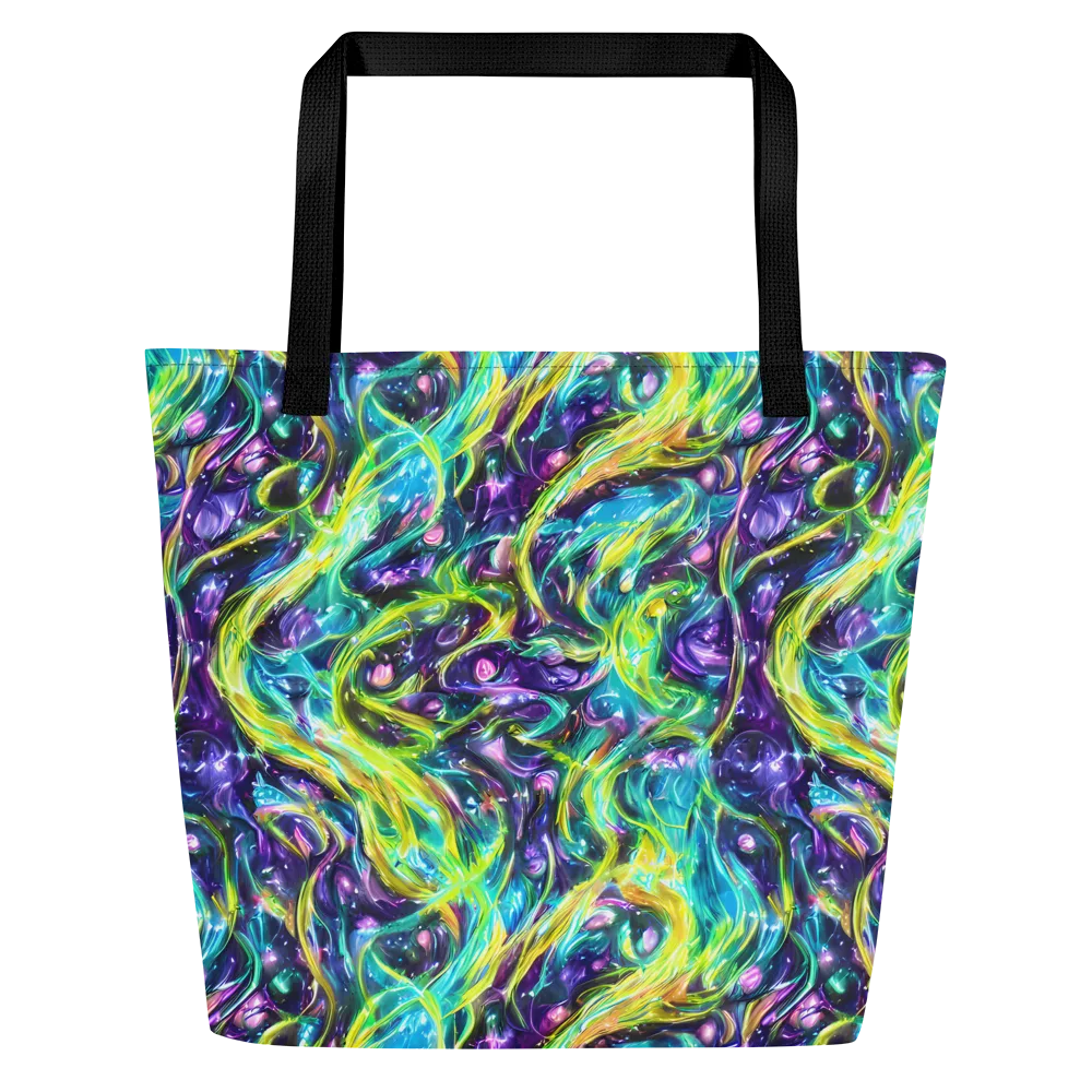 Hypercolor Lagoon on Large Tote Bag W/ Pocket — Front