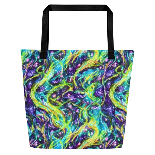 Hypercolor Lagoon on a Large Tote Bag W/ Pocket