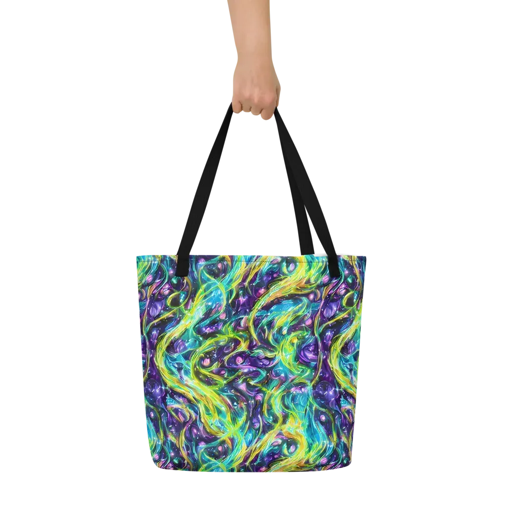 Hypercolor Lagoon on Large Tote Bag W/ Pocket — Front