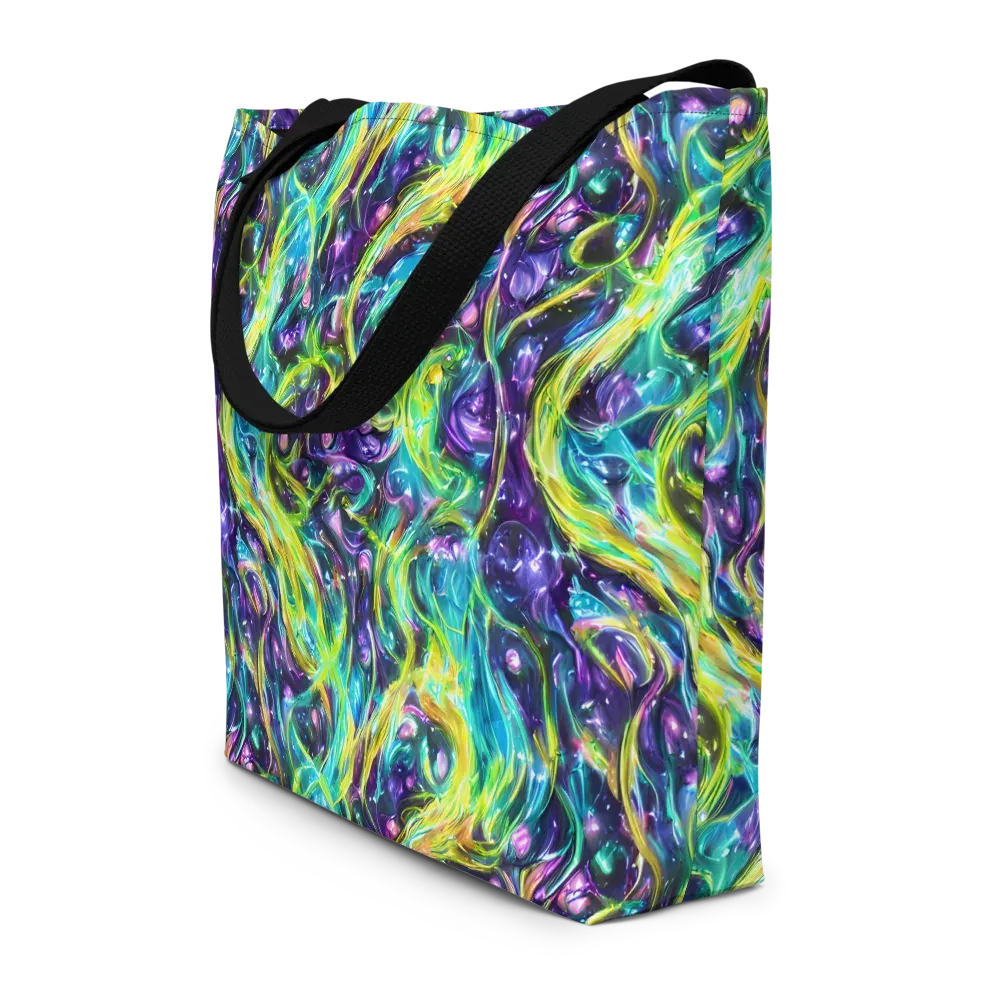Hypercolor Lagoon on Large Tote Bag W/ Pocket — Front
