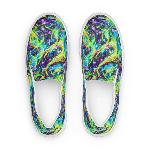 Hypercolor Lagoon on a Women's Slip-On Canvas Shoes