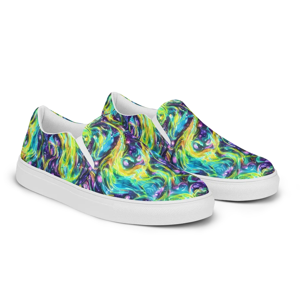 Hypercolor Lagoon on Women's Slip-On Canvas Shoes — Right Front