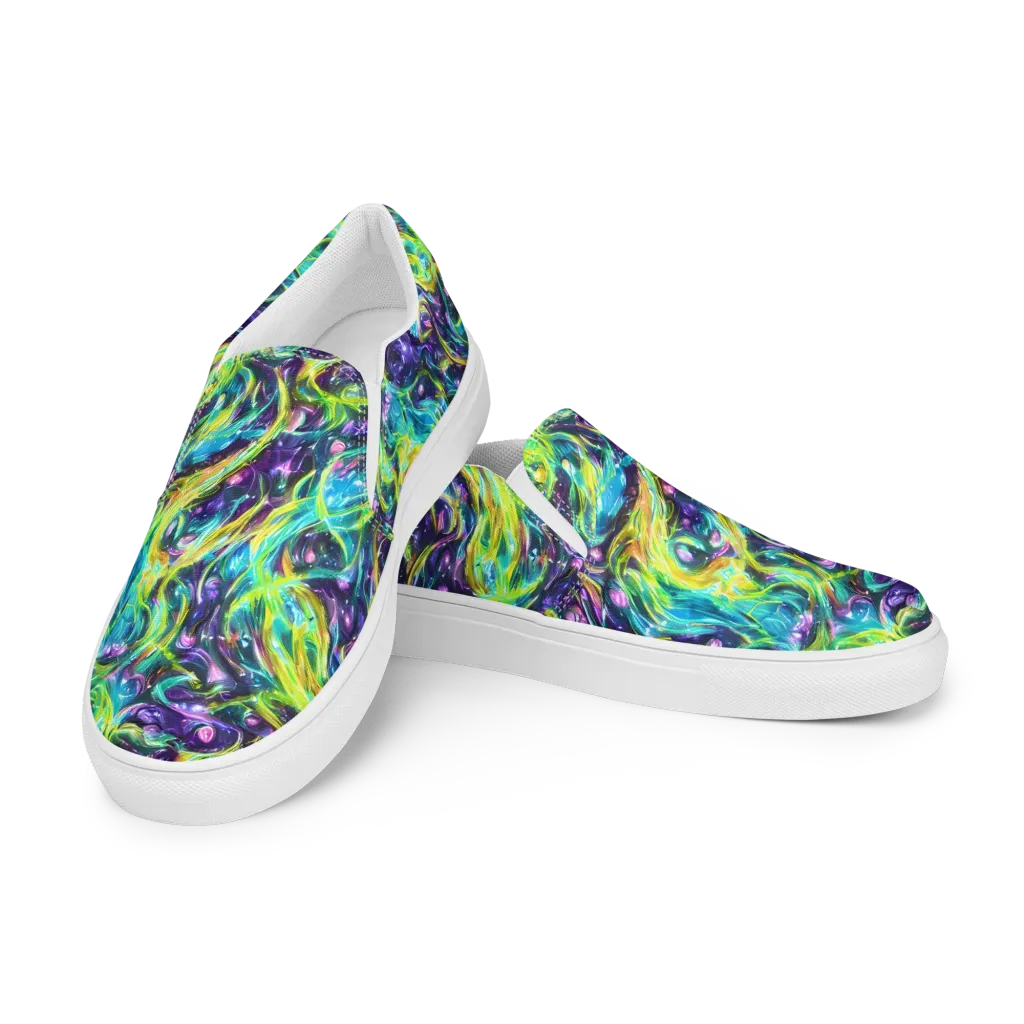 Hypercolor Lagoon on Women's Slip-On Canvas Shoes — Left Front