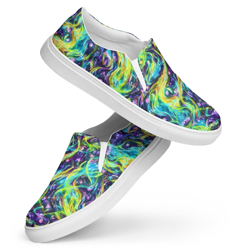Hypercolor Lagoon on Women's Slip-On Canvas Shoes — Front