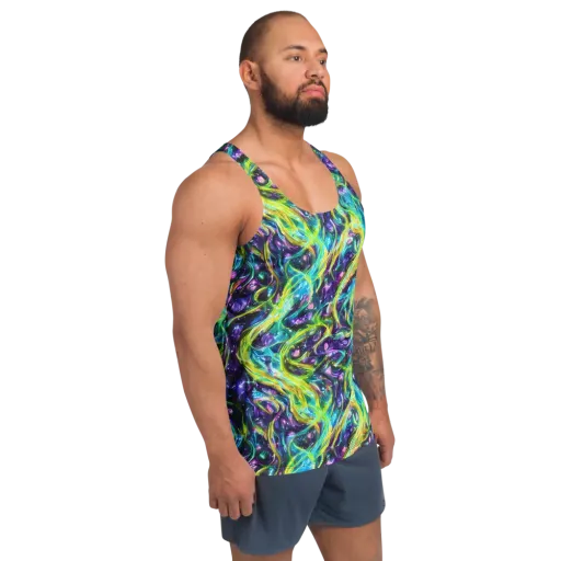 Hypercolor Lagoon on a Men's Tank Top