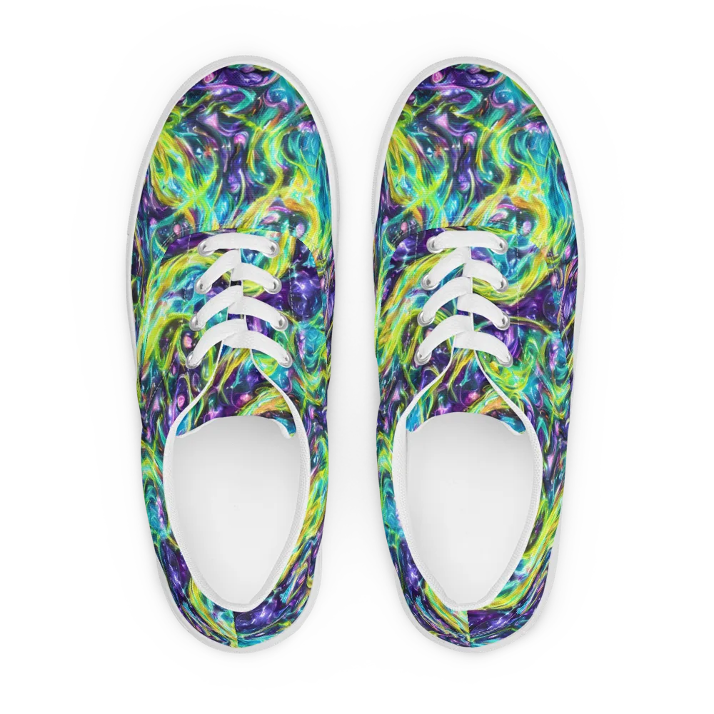 Hypercolor Lagoon on Men's Lace-Up Canvas Shoes — Front
