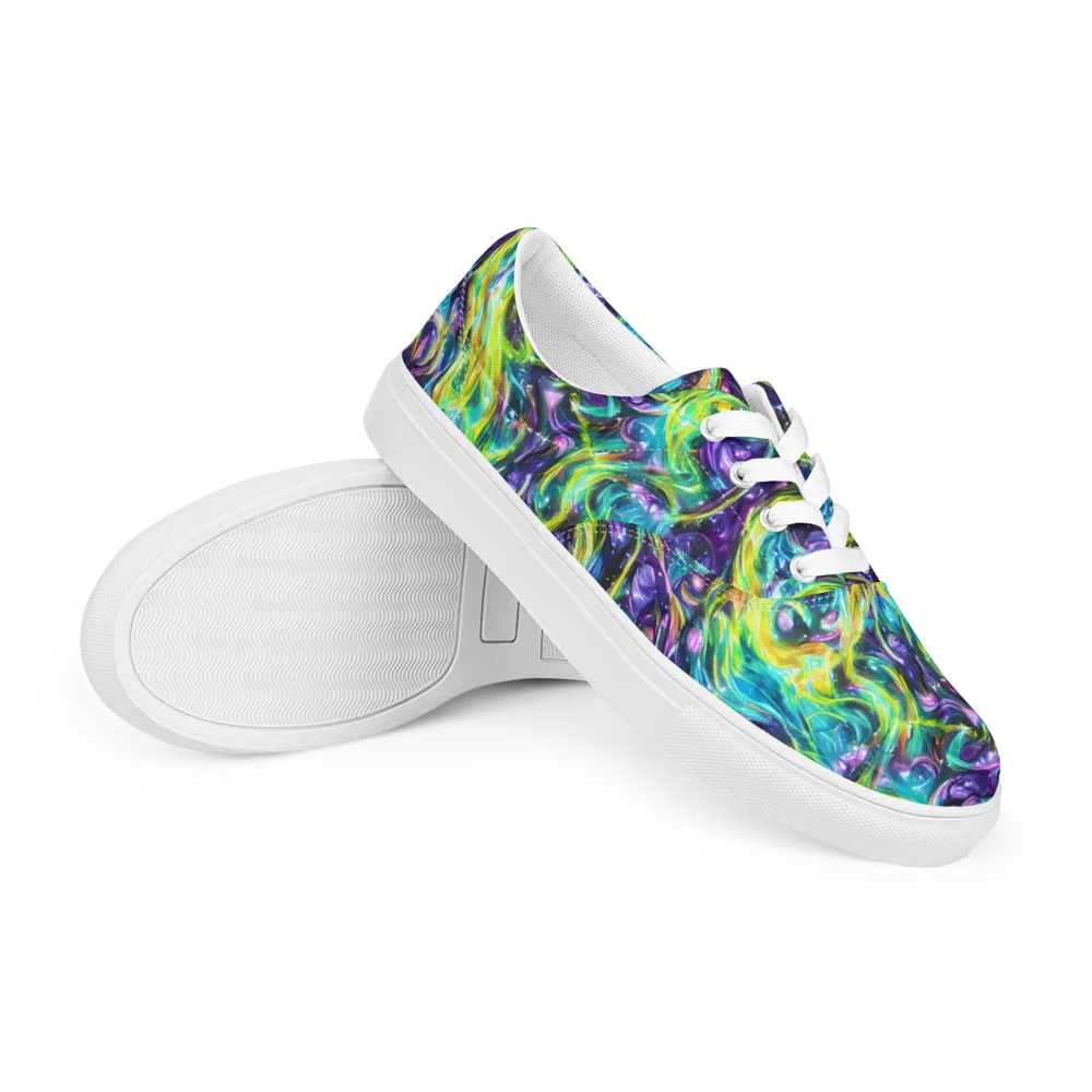 Hypercolor Lagoon on Men's Lace-Up Canvas Shoes — Right Front