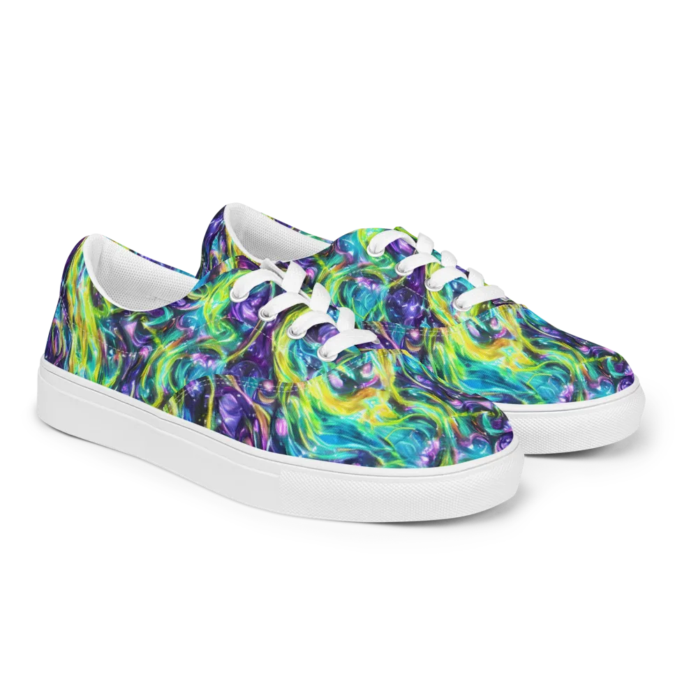 Hypercolor Lagoon on Men's Lace-Up Canvas Shoes — Right Front