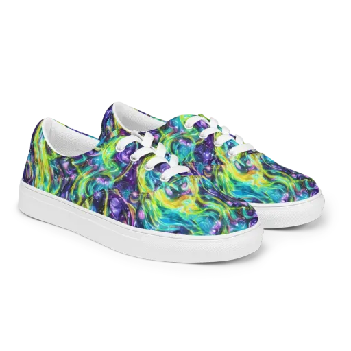 Hypercolor Lagoon on a Men's Lace-Up Canvas Shoes