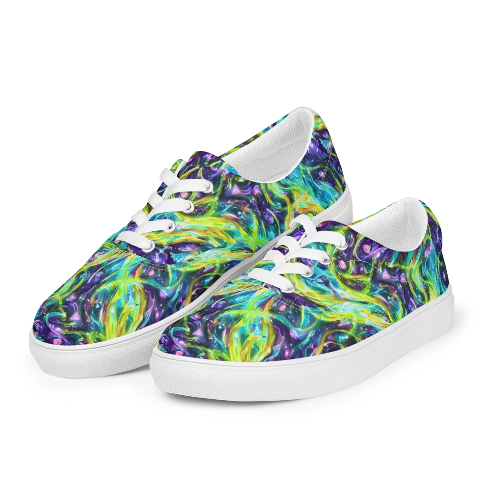 Hypercolor Lagoon on Men's Lace-Up Canvas Shoes — Left Front