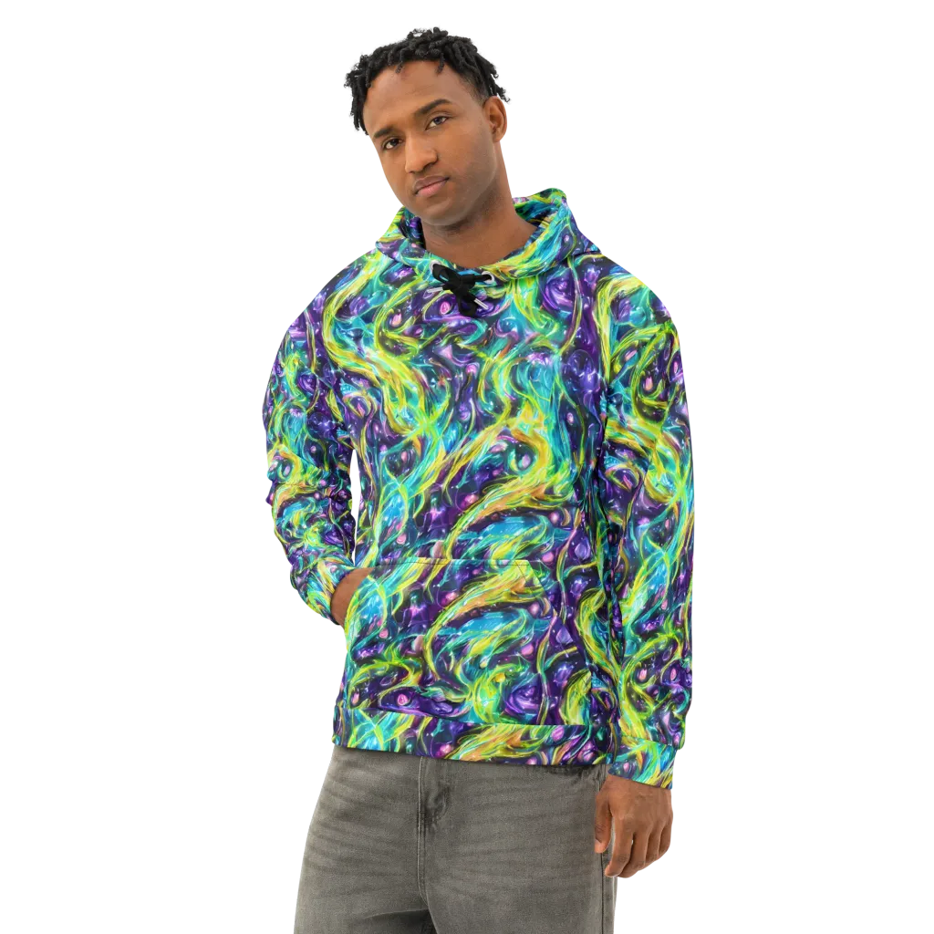 Hypercolor Lagoon on Cotton Hoodie — Left Front