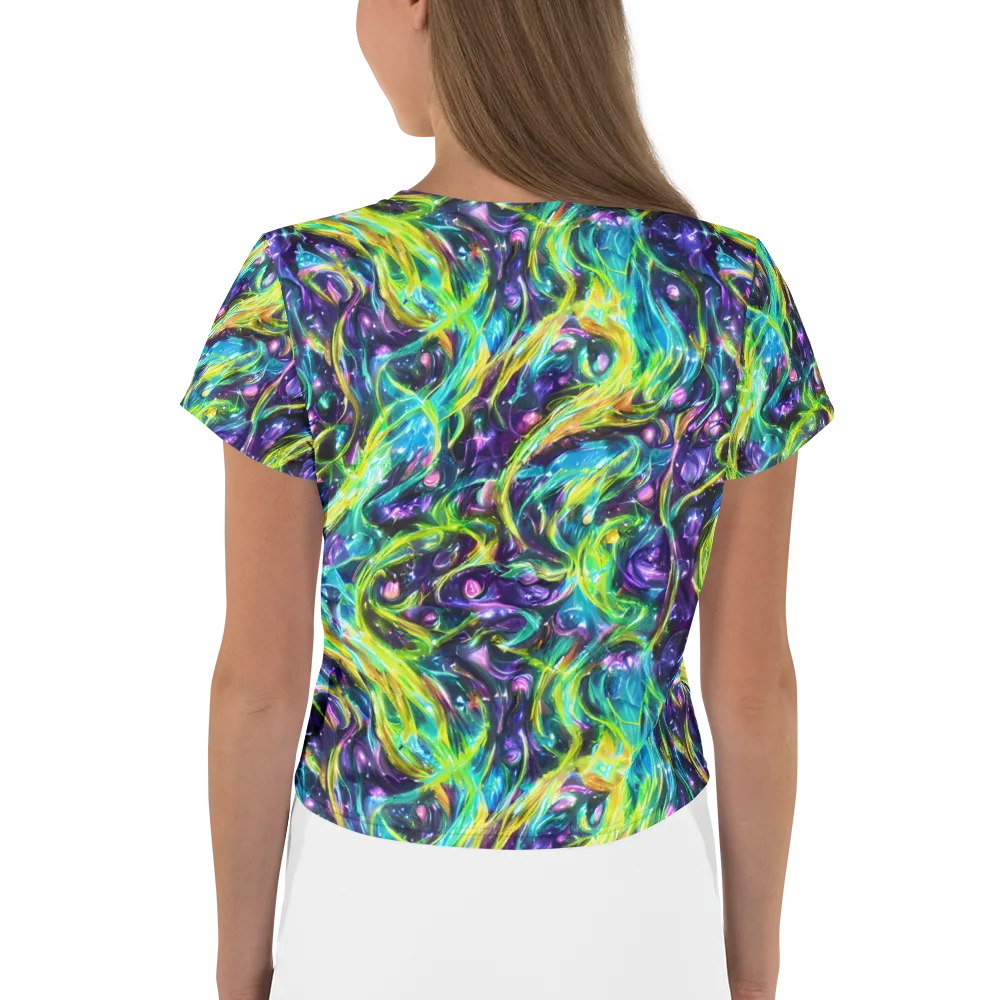 Hypercolor Lagoon on Crop Tee — Back