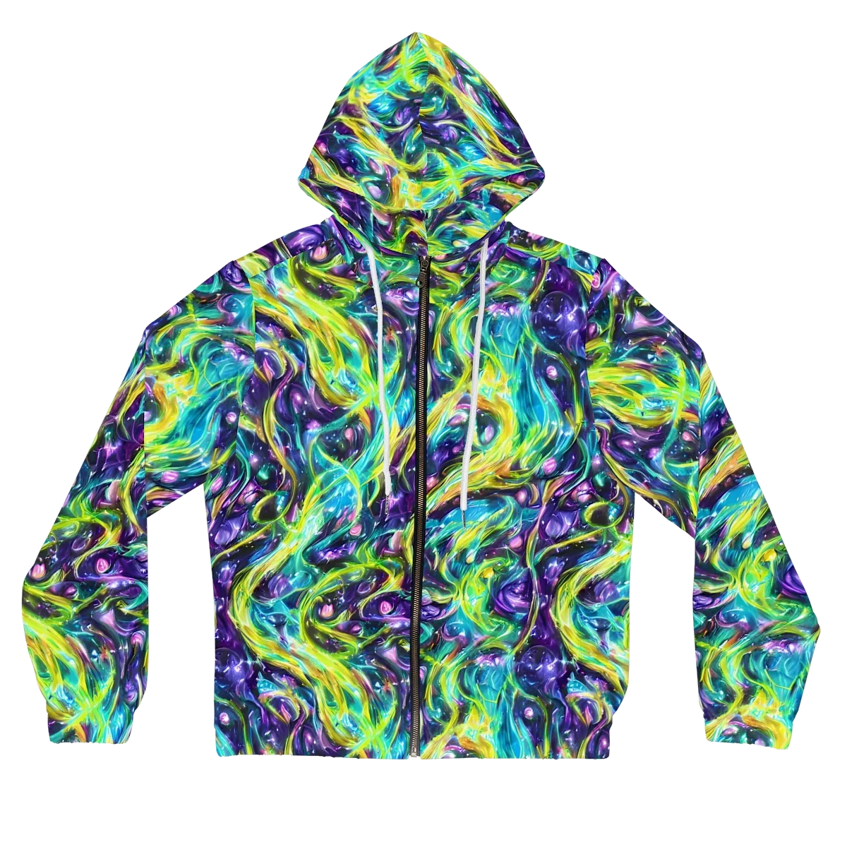 Hypercolor Lagoon on Women's Full-Zip Hoodie — Front