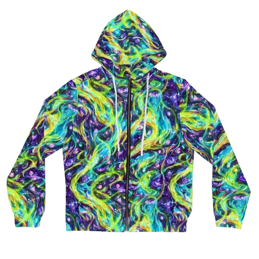 Hypercolor Lagoon on a Women's Full-Zip Hoodie