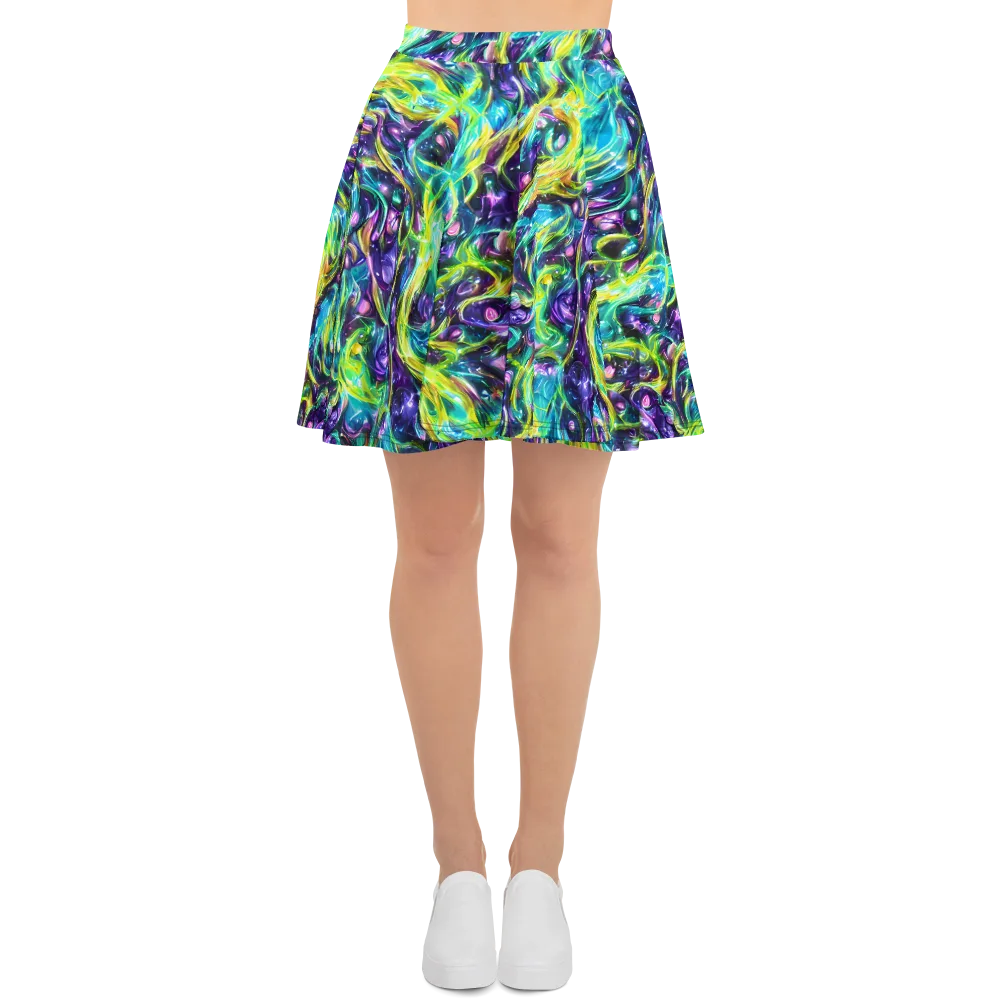 Hypercolor Lagoon on Skater Skirt — Front