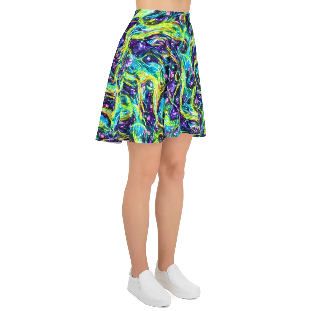 Hypercolor Lagoon on Skater Skirt — Right