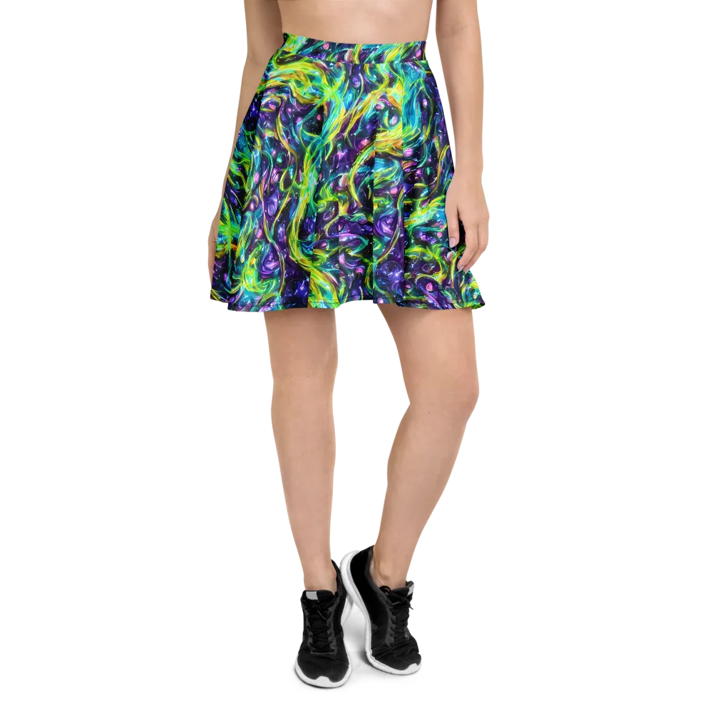 Hypercolor Lagoon on Skater Skirt — Front