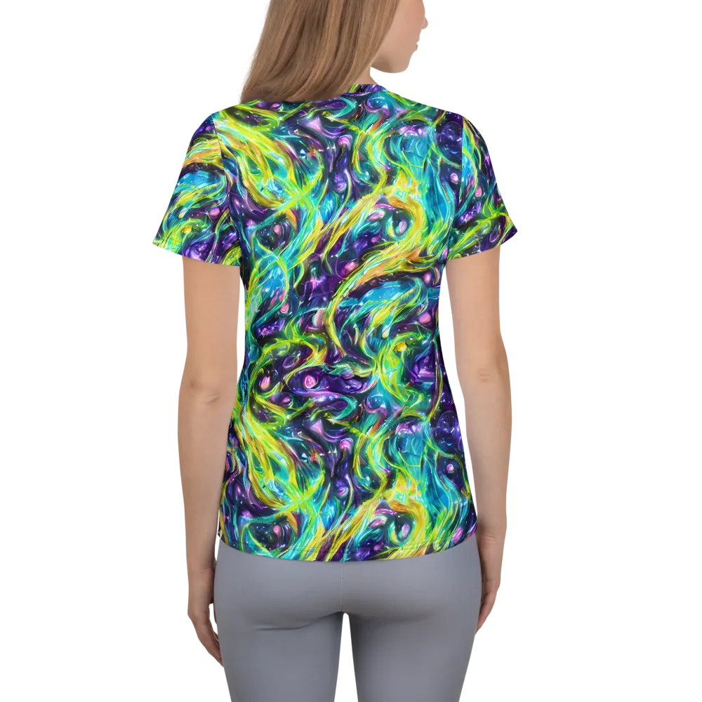 Hypercolor Lagoon on Women's Athletic T-Shirt — Back