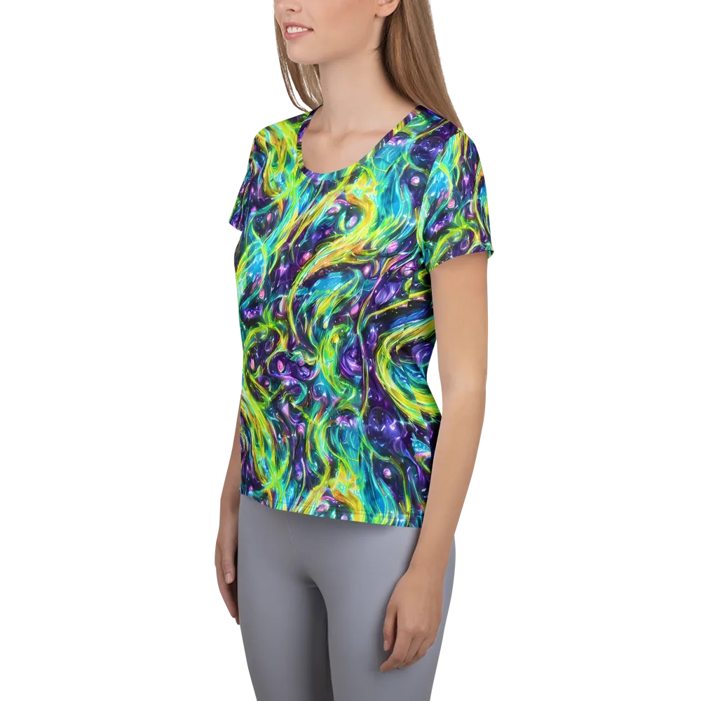 Hypercolor Lagoon on Women's Athletic T-Shirt — Left
