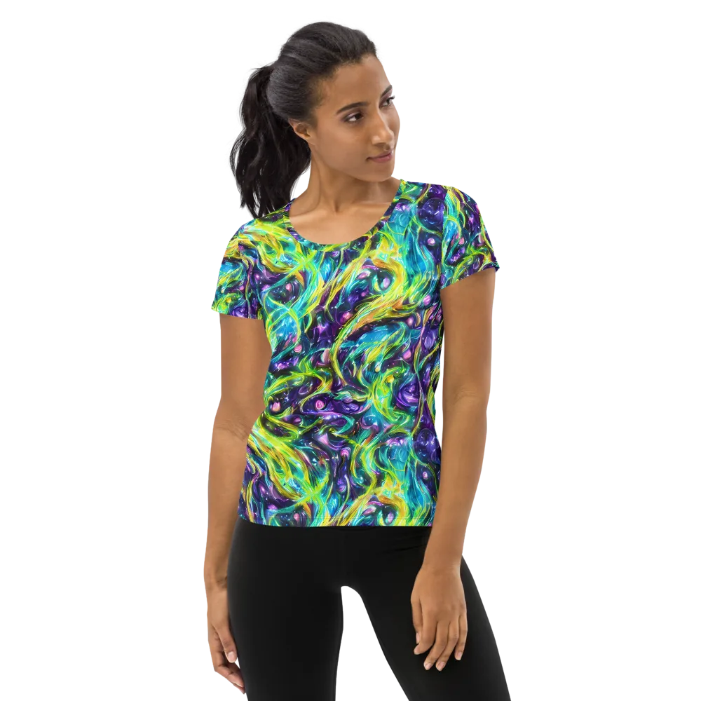 Hypercolor Lagoon on Women's Athletic T-Shirt — Front