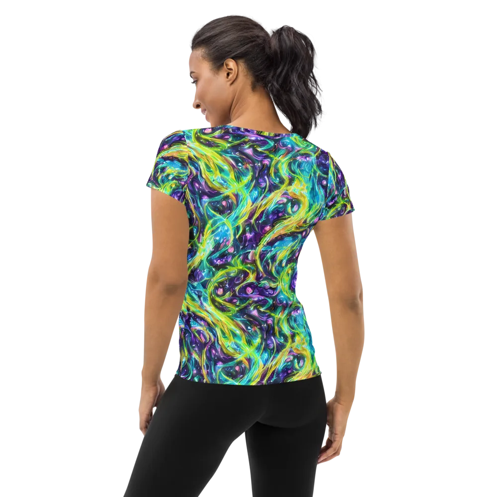Hypercolor Lagoon on Women's Athletic T-Shirt — Back