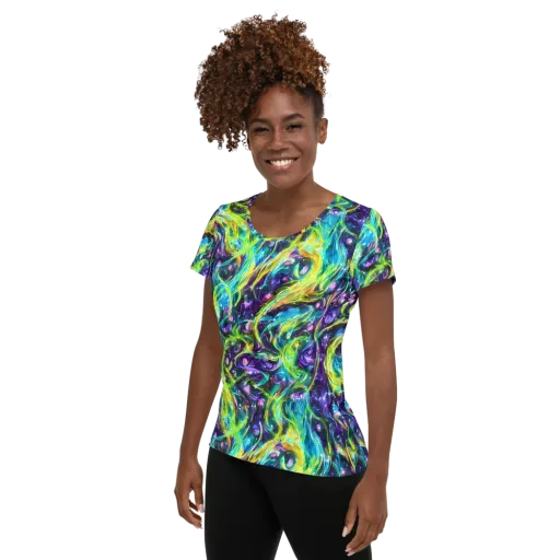 Hypercolor Lagoon on a Women's Athletic T-Shirt