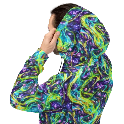 Hypercolor Lagoon on a Hoodie