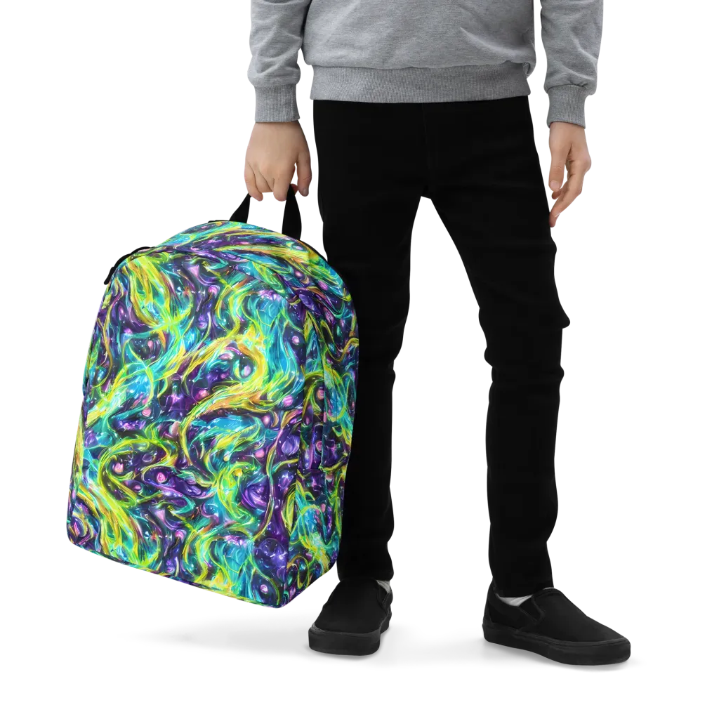 Hypercolor Lagoon on Minimalist Backpack — Zoomed-in