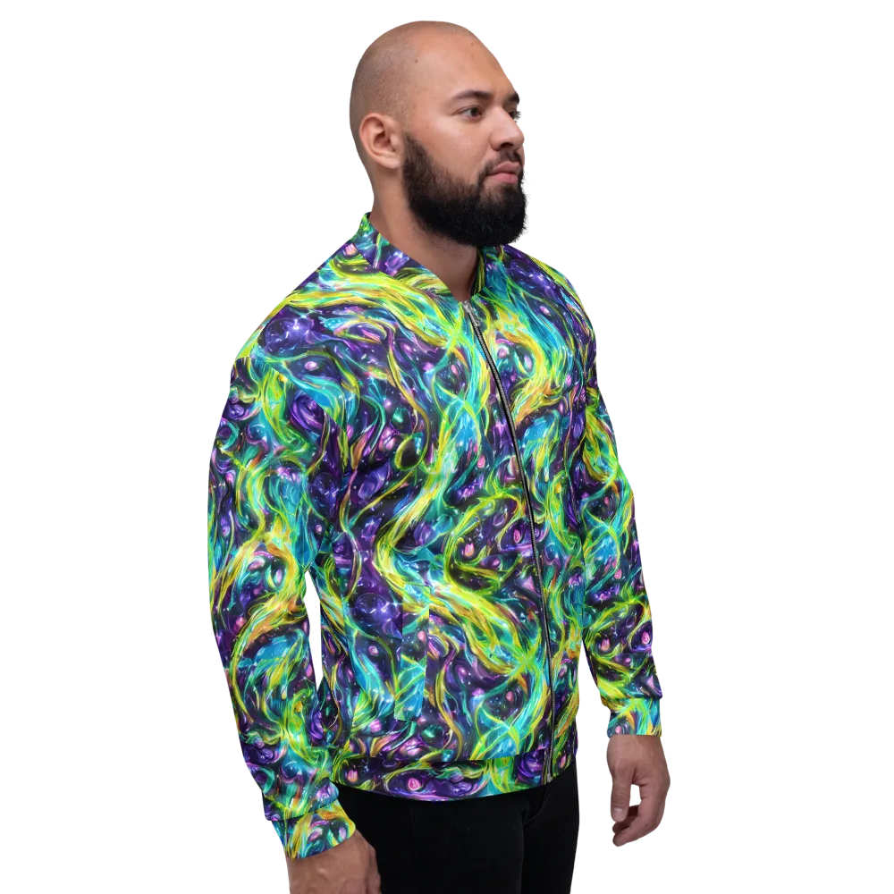 Hypercolor Lagoon on Bomber Jacket — Right