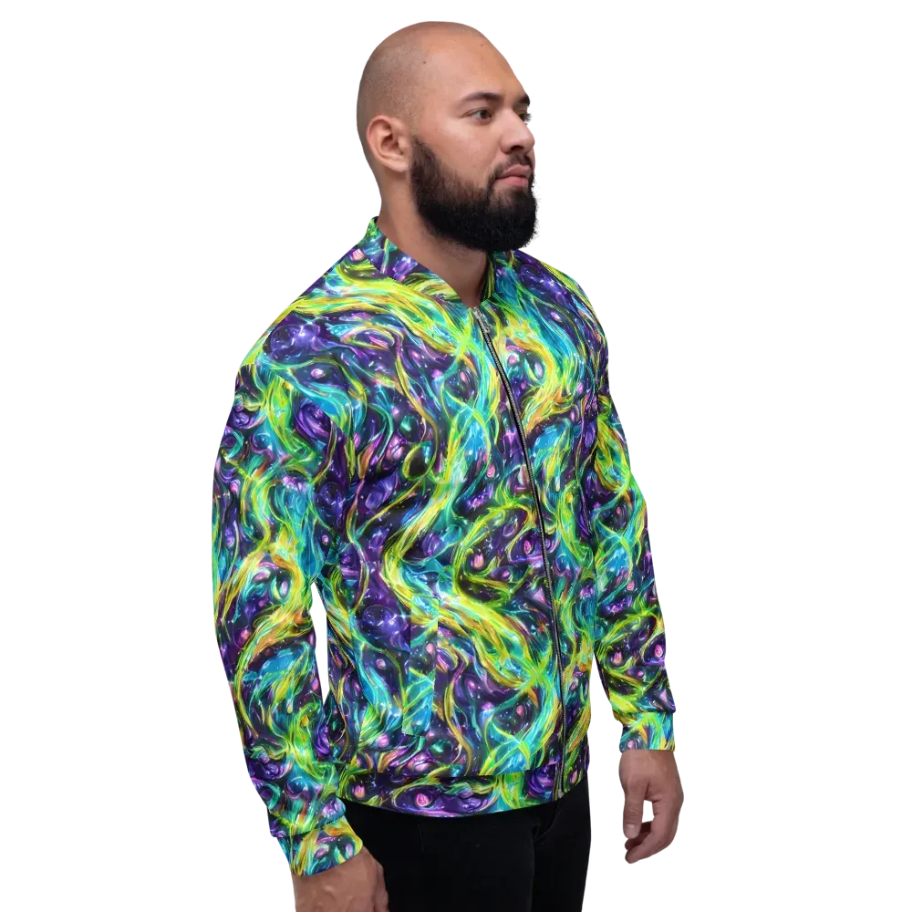 Hypercolor Lagoon on Bomber Jacket — Right