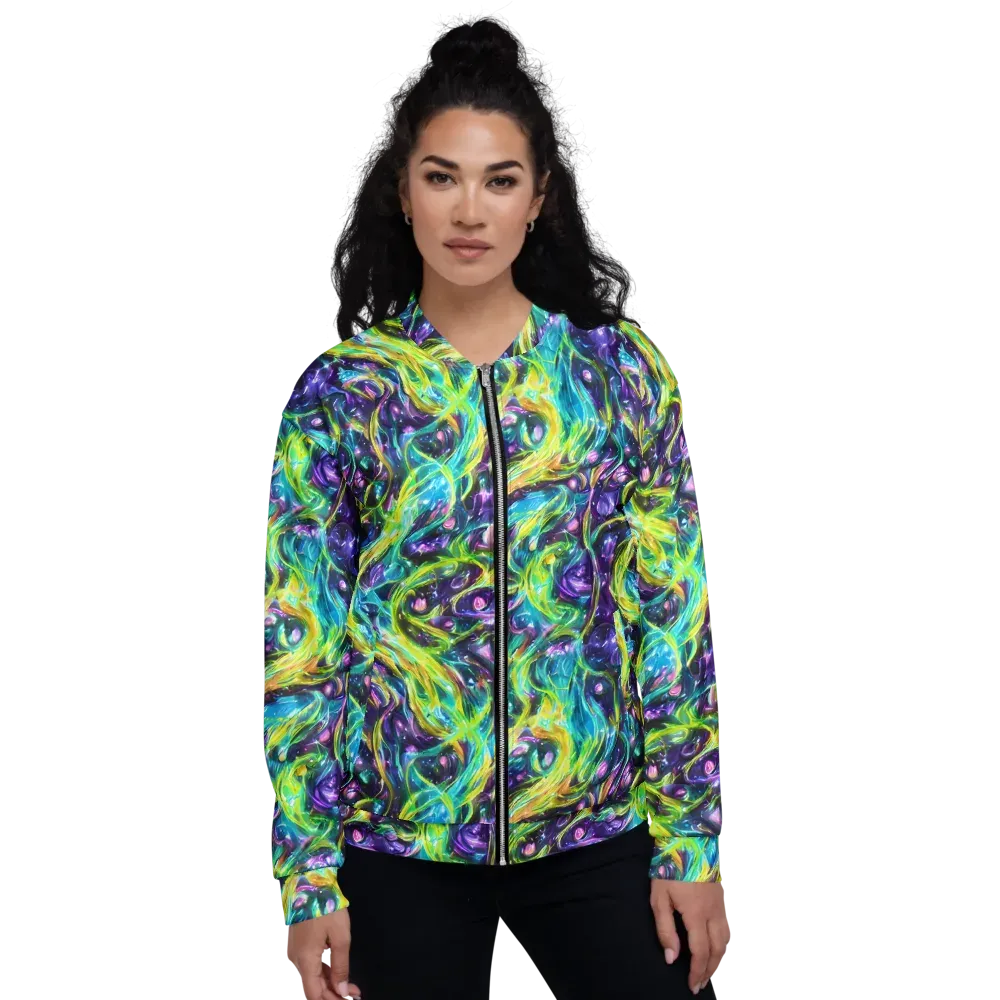 Hypercolor Lagoon on Bomber Jacket — Front