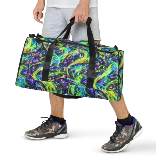 Hypercolor Lagoon on a Duffle Bag