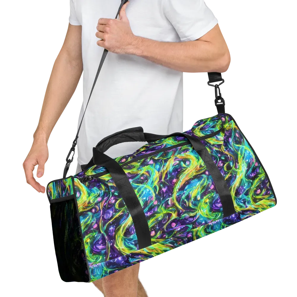Hypercolor Lagoon on Duffle Bag — Right Front