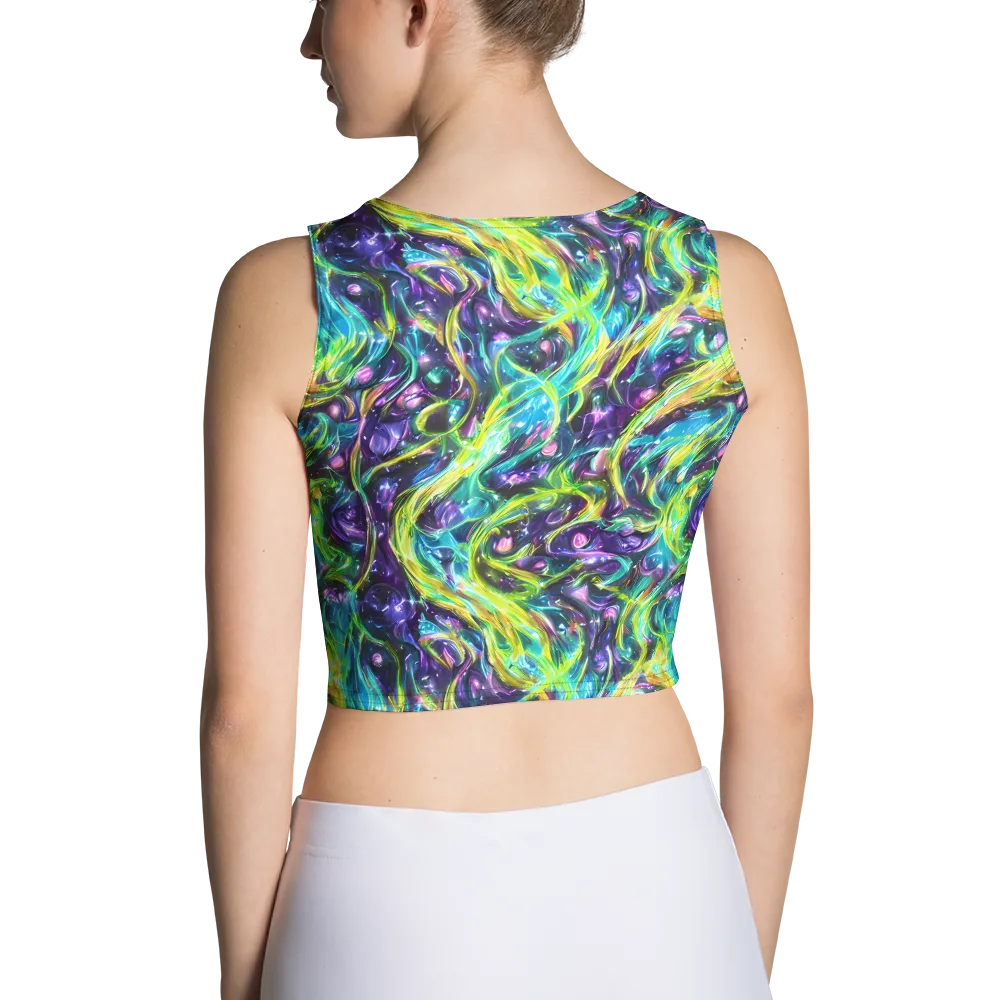 Hypercolor Lagoon on Crop Top — Back